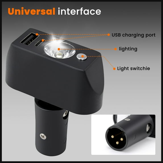 COOLHUT Lighting Lamp, Electric Wheelchair Accessory, High Brightness With Adjustable Angle, Compatible With Most Electric Wheelchair Models
