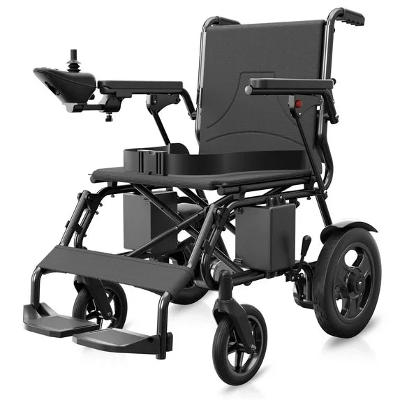 CoolHut Electric Wheelchair 20+ miles Range All Terrain, Portable Motorized Wheelchair for Seniors, Lightweight Foldable Electric Wheelchair, 5 years warranty, 500W Dual Motors Powerful